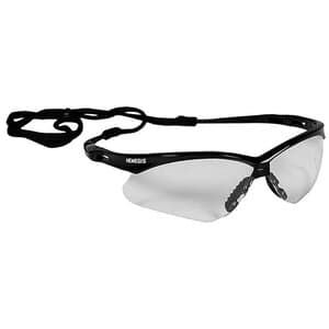 KC Nemesis Safety Eyewear, Clear Anti-Fog Lens, Black Frame, 12/Box - KC Nemesis Safety Eyewear Clear AF Lens Blk Frame - Image 1
