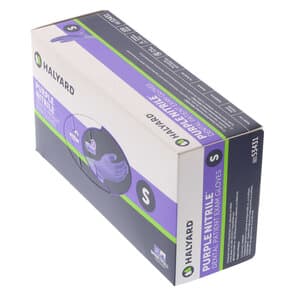 Halyard Safeskin Purple Nitrile Dental Exam Gloves, Powder Free, Small, 100/Box - SAFESKIN NITRILE PF GLOVES PURPLE SMALL PK100 - Image 1