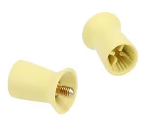 Densco Prophy Cup, Screw Shank, Firm Yellow, Ribbed/Webbed, 144/Box, 085133-144 thumbnail 5