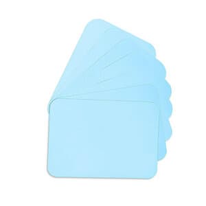 TIDI Choice Mini (F) Bracket Tray Covers, Blue, Heavyweight Bond, 5" x 8", 1000/Case - Bracket Tray Covers "F" 5X8 Blue (1000) - Image 1