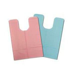 Tidi Products Surgery 3-Ply Blue Poly Patient Bib, 18" x 25", 250/Box - Surgery 18X25 Blue Poly Bib (250) - Image 1