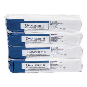 Omnisorb II Non-Woven Sponges, 2" x 2", 4-Ply, Closed Weave, Non-Sterile, Pack of 5000 - Omnisorb Sponge Non-Woven 2X2 4-Ply (5000) - Image 1