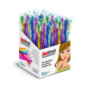 Dukal UniPACK Fast Brush Pre-Pasted Disposable Toothbrushes with Xylitol, Assorted Colors, Soft Bristles, Individually Wrapped, 100/Box, UDA-4001 thumbnail 6