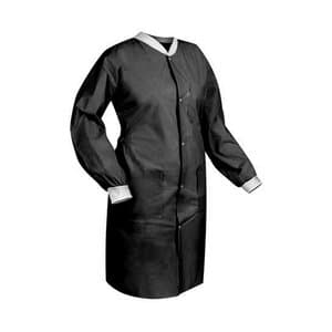 FitMe Disposable Lab Coat, Black, Small, 10/Bag, UGC-6600-S thumbnail 3