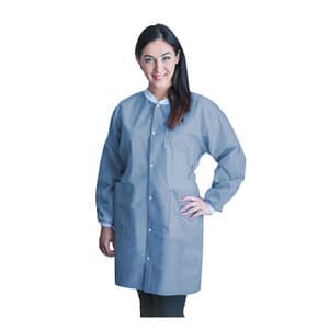 Dukal FitMe Lab Coat, Medium, Ceil Blue, 10/Pack, UGC-6603-M thumbnail 5