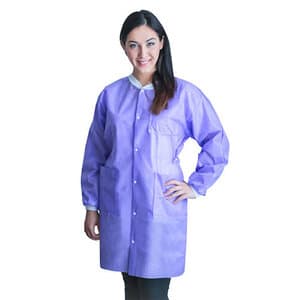 FitMe Disposable Lab Coat, Medium, Purple, 10/Bag, UGC-6604-M thumbnail 4
