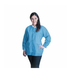 FitMe Lab Jacket, Sky Blue, X-Large, 10/Pack, UGJ-6501-XL thumbnail 5