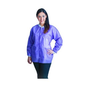 Dukal FitMe Disposable Lab Jacket, Sky Blue, XX-Large, 10/Pack, UGJ-6501-XXL thumbnail 6