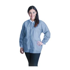 FitMe Disposable Lab Jackets, Ceil Blue, X-Large, 10/Pack, UGJ-6503-XL thumbnail 13