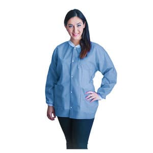 Dukal FitMe Disposable Lab Jacket, Ceil Blue, XX-Large, 10/Pack, UGJ-6503-XXL thumbnail 13