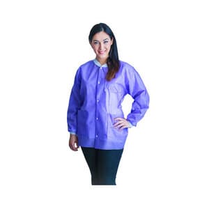 FitMe Disposable Lab Jacket, Purple, X-Large, 10/Bag, UGJ-6504-XL thumbnail 9