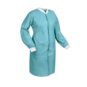 Dukal FitMe Disposable Lab Jacket, Teal/Green, Small, 10/Pack, UGJ-6505-S thumbnail 12