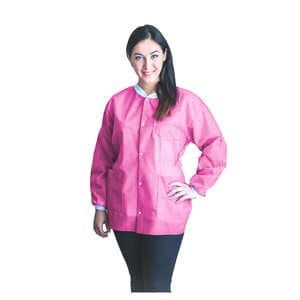 Dukal FitMe Disposable Lab Jacket, Raspberry Pink, XX-Large, 10/Pack, UGJ-6509-XXL thumbnail 12
