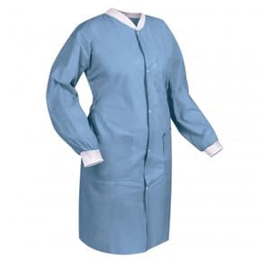 FitMe Disposable Lab Jacket, Medical Blue, Medium, 10/Bag, UGJ-6513-M thumbnail 11