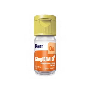 GingiBRAID+ Braided Retraction Cord, Aluminum Potassium Sulfate 10%, Size 0A Fine, Yellow, 72 in, Kerr 13210 thumbnail 6