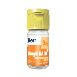 GingiBRAID+ Braided Retraction Cord, Aluminum Potassium Sulfate 10%, Size 3A Large, Yellow with Pink Strand, 72 in, #13213 thumbnail 6