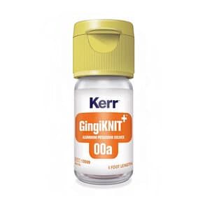 GingiKNIT+ Knitted Retraction Cord, Aluminum Potassium Sulfate 10%, Size 00A Fine, Yellow with Black Strand, 72 in. Bottle, 13509 thumbnail 5