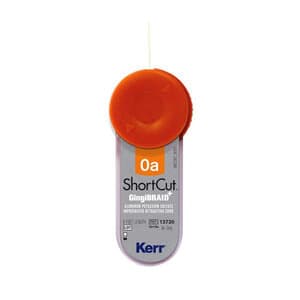 GingiBRAID+ Impregnated ShortCut Retraction Cord, 10% Aluminum Potassium Sulfate, Size 0A Fine, Yellow, 72 in, 13730 thumbnail 5