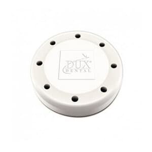Kerr Magnetic Bur Block, 8-Hole, Round, White, Autoclavable, 1-5/8" D x 1/2" H, 31002 thumbnail 2