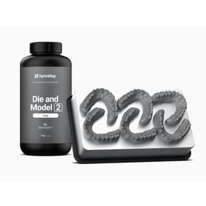 SprintRay Die & Model 2 3D Printing Resin, Gray, 1 kg Bottle thumbnail 4