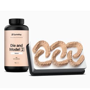 SprintRay Die & Model 2 3D Printing Resin, Natural, 1 kg Bottle thumbnail 7