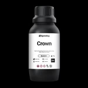 SprintRay Ceramic Crown Biocompatible 3D Printing Resin, Bleach Shade, 250g Bottle thumbnail 5
