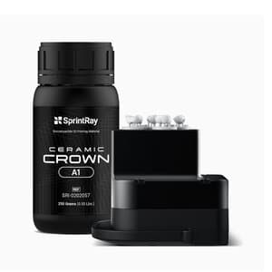 SprintRay Ceramic Crown Biocompatible 3D Printing Resin, Shade A1, 250 g Bottle thumbnail 5