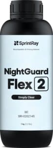 SprintRay NightGuard Flex 2 3D Printing Resin, Simply Clear, 1 kg Bottle thumbnail 4
