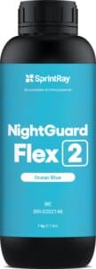 SprintRay NightGuard Flex 2 3D Printing Resin, Ocean Blue, 1 kg Bottle thumbnail 4