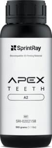 SprintRay APEX Teeth Nanoceramic Denture Teeth Resin, Shade A2, 500 g Bottle thumbnail 3