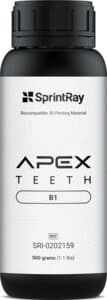 SprintRay APEX Teeth Nanoceramic Denture Teeth Resin, Shade B1, 500 g Bottle thumbnail 3