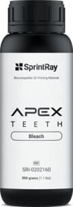 SprintRay APEX Teeth Nanoceramic Denture Teeth Resin, Bleach Shade, 500 g Bottle thumbnail 3