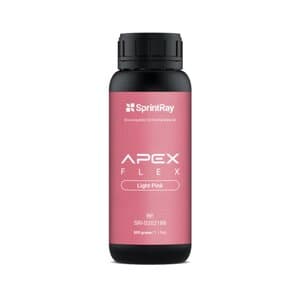 SprintRay Apex Flex Partial Base 3D Printing Resin, Light Pink, 500g Bottle thumbnail 4