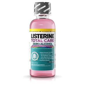 Listerine Total Care Zero Anticavity Mouthwash, Zero Alcohol, Fresh Mint, 3.2 oz (95 ml) Bottles, 24/Case, 30668 - Listerine Total Care Zero Anticavity Mouthwash 3.2 oz. 24/Case - Image 1