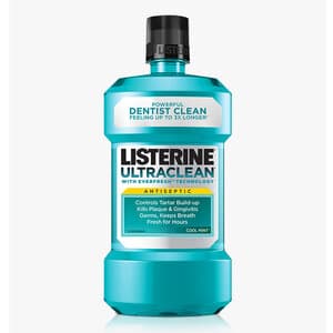 Listerine Ultraclean Antiseptic Mouthwash, Cool Mint, 1.5 L Bottle, Case of 6 - Listerine Ultraclean Coolmint 1.5 Liter (6) - Image 1
