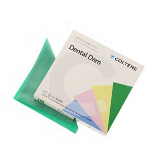 HySolate Latex Dental Dam, 5" x 5" (127 x 127 mm), Medium Gauge, Green, Unscented, Powder Free, 52/Box, 60034415 thumbnail 5
