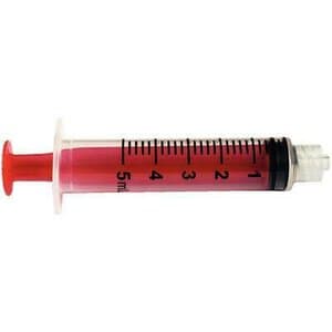 CanalPro Color Luer Lock Irrigation Syringes, 5ml, Red, 50/Pk, 60019321 thumbnail 10