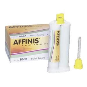 Affinis A-Silicone Wash Impression Material, Light Body, Fast Set, 50 ml Cartridges, Light Blue, 2/Pk with 12 Mixing Tips, C6601 thumbnail 9