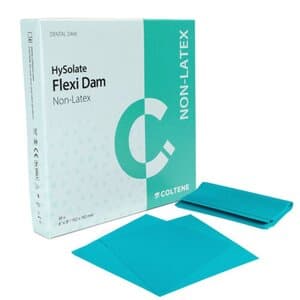 Hygenic Flexi Dam Non-Latex Dental Dam, 6" x 6", Medium Gauge, Green, 30/Box, H09946 thumbnail 11