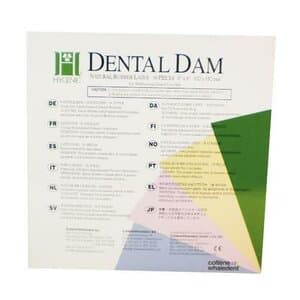 HySolate Latex Dental Dam, Blue Heavy, 6" x 6" (152 x 152 mm), Unscented, 36/Box, 60034443 thumbnail 7