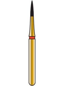 Alpen Multi-Use Diamond Bur, FG, Esthetic Finishing Needle, Fine Grit (Red), #133-010 / ET4, 1.0 mm Head, 4.0 mm Head Length, 5/Pk, 60032681 thumbnail 11