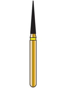 Alpen Multi-Use Diamond Bur, FG, Needle/Flame, Extra Fine, Yellow, #858-014EF, 1.4 mm Head, 8 mm Length, 5/Pk, 60032389 thumbnail 5