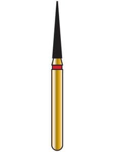 Alpen Multi-Use Diamond Bur, FG, Needle/Flame, Fine, Red, #858-014F, 1.4 mm Head, 8 mm Head Length, 5/Pk, 60032391 thumbnail 5