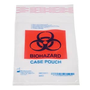 Hager Worldwide Biohazardous Lab Case Shipping Pouch, 6" x 9", Double Pouch with Paperwork Compartment, 100/Box, B4605 thumbnail 4