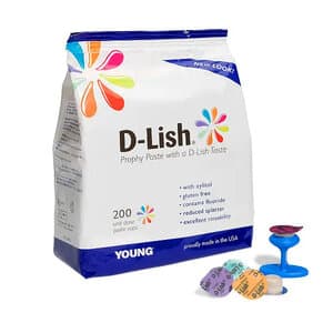 D-Lish Prophy Paste, Coarse, Assorted Flavors, 1.23% Fluoride & Xylitol, Gluten-Free, 200 Unit Dose Cups/Box, 304320 thumbnail 14