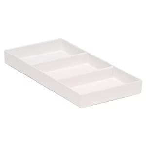 Zirc #17 White Plastic Cabinet Tray, 7-7/8" x 3-3/4" x 3/4", Autoclavable, 20Z203A thumbnail 4
