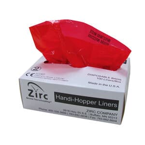 Zirc Dental Handi-Hopper Liners, Red Biohazard, 6.5" x 10.5", 100/Box, 20Z405 thumbnail 7