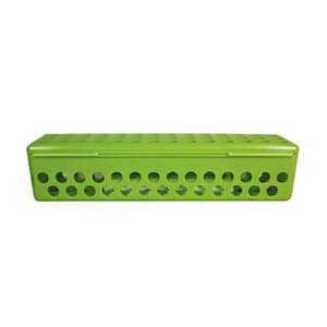 Zirc Steri-Container Standard, Neon Green, 8-1/8" x 1-7/8" x 1-7/8", Holds 10-14 Instruments, 50Z900P, 1/Pk thumbnail 7