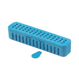 Zirc Compact Steri-Container, Neon Blue, 7-1/8" x 1-1/2" x 1-1/2", Holds 8-12 Instruments, 50Z905N thumbnail 4