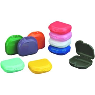 Plasdent Chroma Retainer Box, Vented Hard Plastic, Assorted Colors, 3-1/8"W x 3"L x 1"H, 12/Pk, CR2000-A thumbnail 12